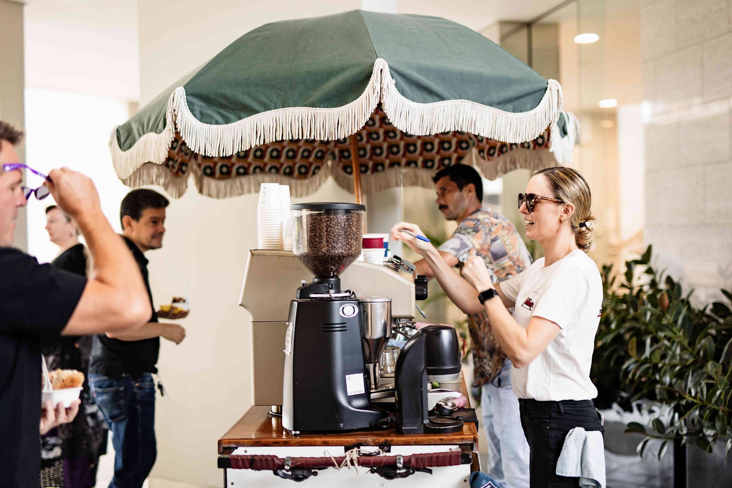 Sleek coffee machine setup