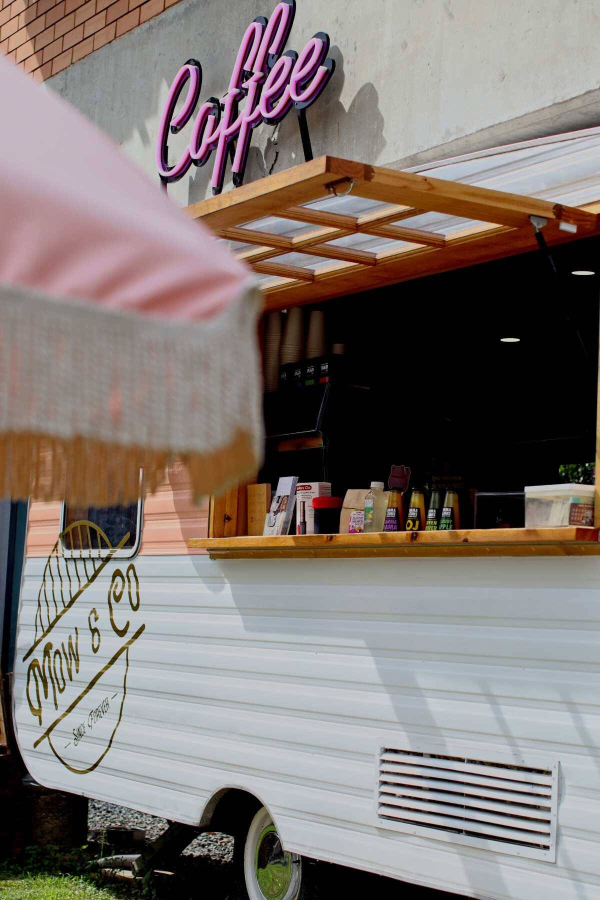 Serving coffee at a festival